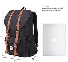 Carica l'immagine nel visualizzatore di Gallery, KAUKKO Viaggio Zaino per Computer Portatile da 15" Scuola (Nnero)