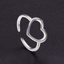 Carica l'immagine nel visualizzatore di Gallery, SHEGRACE Semplice Anello Aperto Regolabile da Donna in Argento A1: Platino - Ilgrandebazar