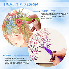 Carica l'immagine nel visualizzatore di Gallery, Brush Pen Lettering, Emooqi 36 Pennarelli Acquarelli, Pennelli Per...
