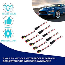 Carica l'immagine nel visualizzatore di Gallery, moinkerin 5 Pezzi Connettori Elettrici Impermeabili per Auto a 2 Pin Spina...