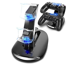Carica l'immagine nel visualizzatore di Gallery, PS4 Controller Base di Ricarica Doppi,AMANKA Dual USB Caricatore...