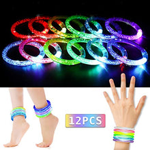 Carica l'immagine nel visualizzatore di Gallery, NASUM Braccialetti Luminosi, 12 PCS 6 Colori Multicolori,... - Ilgrandebazar