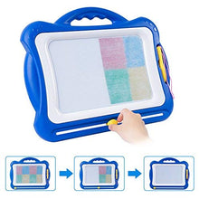 Carica l'immagine nel visualizzatore di Gallery, SGILE Grande Lavagna Magnetica per Bambini, Lavagnetta Magica Portatile Blu - Ilgrandebazar