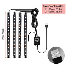 Carica l'immagine nel visualizzatore di Gallery, Favoto Luci LED Interne Auto, 4 Strisce 48 Lampadine Multicolore...
