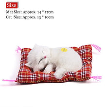 Carica l'immagine nel visualizzatore di Gallery, Zerodis Simulazione Sleeping Cat Toy con Soft Mat Bed durevole Vocalize White - Ilgrandebazar