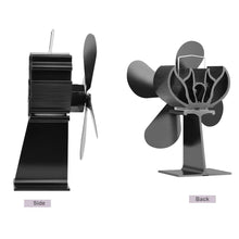 Carica l'immagine nel visualizzatore di Gallery, Ventilatore per camini a legna - Ventola stufa a 4 pale, con Nero