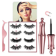 Carica l'immagine nel visualizzatore di Gallery, Ciglia Magnetiche, 2020 Escalation Finte Magnetiche e Set Di Eyeliner...