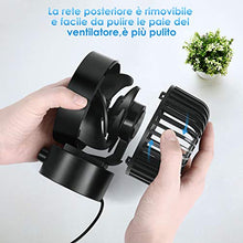 Carica l'immagine nel visualizzatore di Gallery, SIMBR Ventilatore USB Mini Portatile da Tavolo Ultrasilenzioso con Due...