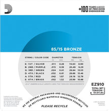 Carica l'immagine nel visualizzatore di Gallery, d'Addario EZ910 Set Corde Acustica Ez Great American, Bronzo - Ilgrandebazar