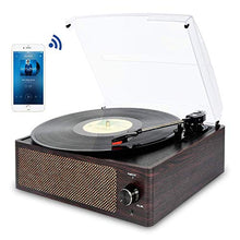 Carica l'immagine nel visualizzatore di Gallery, Giradischi Bluetooth Portatile a Tre Velocità (33 1/3, 45 E 78 Giri), Brown