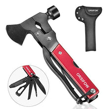 Carica l'immagine nel visualizzatore di Gallery, ORSIFOW Multitool Campeggio 18 in 1, Coltello Multiuso con Ascia,...