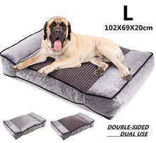 Carica l'immagine nel visualizzatore di Gallery, Pecute Letto per Cani Gatti, Materassini Imbottiti Cani, grigio (L) - Ilgrandebazar