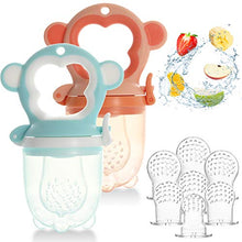 Carica l'immagine nel visualizzatore di Gallery, Faburo 2pcs Ciuccio per Alimenti/Frutta Bambini + 9pcs in...