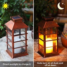 Carica l'immagine nel visualizzatore di Gallery, 2 Pack Lanterna Solare Esterno Lampada da Giardino IP44 impermeabile Vintage...