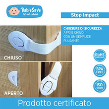 Carica l'immagine nel visualizzatore di Gallery, [12 Pezzi] Bambino Chiusure di Sicurezza Armadio, Fascia Morbida 12p.chiusure