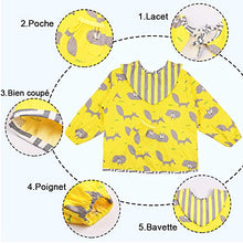 Carica l'immagine nel visualizzatore di Gallery, Lictin 3 Pezzi Bavaglino a Manica Lunga - Impermeabile Unisex L-100 - Ilgrandebazar