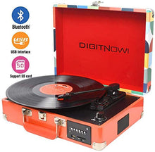 Carica l'immagine nel visualizzatore di Gallery, DIGITNOW! Giradischi Bluetooth a 3 Velocità, Convertitore Portatile M46-Color