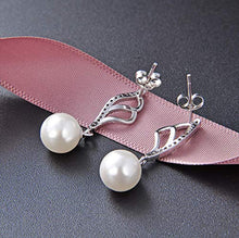Carica l'immagine nel visualizzatore di Gallery, Orecchini di perle da donna in argento sterling 925, perla orecchini...