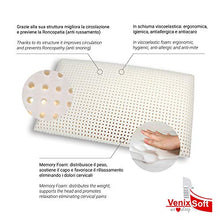 Carica l'immagine nel visualizzatore di Gallery, venixsoft Cuscino per Letto in Memory Foam, 70 X Saponetta Con Fodera Cotone