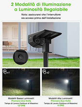 Carica l'immagine nel visualizzatore di Gallery, LITOM 12 LED Luci Solari da Esterno, IP67 Faretti a Paesaggio 2 pezzi