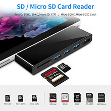 Carica l'immagine nel visualizzatore di Gallery, Rocketek Docking Station USB Surface PRO, Adattatore hub 3.0 6 in 1 con...