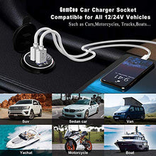 Carica l'immagine nel visualizzatore di Gallery, GemCoo QC3.0 Presa USB per Auto Doppio con Interruttore Touch Z- Bianco