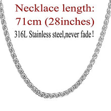 Carica l'immagine nel visualizzatore di Gallery, U7 Collana Uomo a Catena Grano Sottile Robusta Grande Grossa, Argento(6mm) - Ilgrandebazar