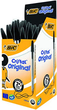 Carica l'immagine nel visualizzatore di Gallery, Bic Cristal Original Punta Media 1 mm Confezione 50 Penne Colore Nero - Ilgrandebazar