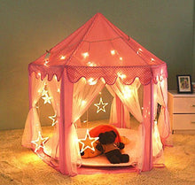 Carica l'immagine nel visualizzatore di Gallery, UniqueVC Castello della Principessa Play Tent con Il LED - 135 cm(Diametro)... - Ilgrandebazar