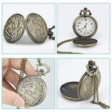 Carica l'immagine nel visualizzatore di Gallery, Montre de poche Vintage Quartz Classique Sculpture de...