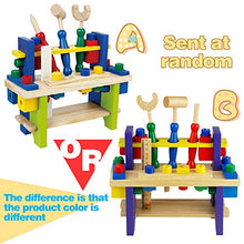 Carica l'immagine nel visualizzatore di Gallery, Nuheby Kit Attrezzi per Bambini 42 PCS Cassetta in Legno da Lavoro...