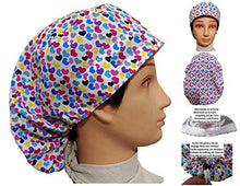 Carica l'immagine nel visualizzatore di Gallery, Cappello medico quirofano Cuori Per i capelli lunghi Infermieristica,... - Ilgrandebazar