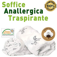 Carica l'immagine nel visualizzatore di Gallery, Mussola Neonato Cotone Bio, Multiuso, Copertina Per Passeggino,...