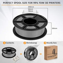 Carica l'immagine nel visualizzatore di Gallery, SUNLU Filamento PLA 1.75, Stampante 3D 1kg Spool Grigio - Ilgrandebazar