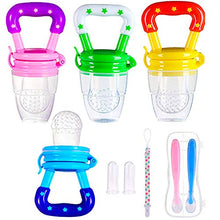 Carica l'immagine nel visualizzatore di Gallery, (9packs) 4 Ciuccio per Frutta Neonati Alimenti S/M/L+2 Cucchiaini in... - Ilgrandebazar