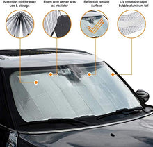 Carica l'immagine nel visualizzatore di Gallery, massway - Parasole per parabrezza auto, in alluminio, pieghevole, protezione...