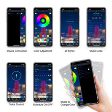Carica l'immagine nel visualizzatore di Gallery, Striscia LED Auto, Aimocar RGB Impermeabile Kit di Illuminazione Auto Luci...