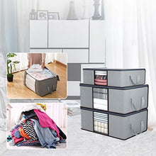 Carica l'immagine nel visualizzatore di Gallery, DIMJ Scatole per Armadio, Set di 3 Borsa Stoccaggio Grande Grigio