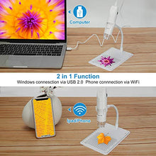 Carica l'immagine nel visualizzatore di Gallery, Microscopio Digitale WiFi USB Tascabile HD 1080P con...