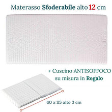 Carica l'immagine nel visualizzatore di Gallery, EVERGREENWEB Materasso Lettino o Culla 60x120 per Bambini 60 x 120 cm, Bianco