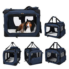 Carica l'immagine nel visualizzatore di Gallery, FEANDREA Gabbia Pieghevole Portatile Borsa per Cane 70 x 52 x 52 cm, blu