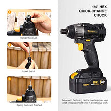 Carica l'immagine nel visualizzatore di Gallery, Avvitatore a Impulsi 4.0Ah, TECCPO Batteria18V, Mandrino da... - Ilgrandebazar