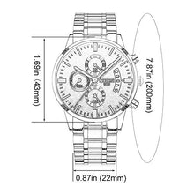 Carica l'immagine nel visualizzatore di Gallery, Orologi Polso Cronografo Calendario Numeri Romani Analogico B-oro - Ilgrandebazar