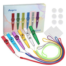 Carica l'immagine nel visualizzatore di Gallery, Anpro 6 Pezzi Kazoo in metallo con sei membrane flauto membrana bocca Kazoo... - Ilgrandebazar