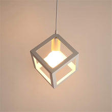 Carica l'immagine nel visualizzatore di Gallery, Lampada a sospensione Vintage industriale, cubo creativo battuto Bianco - Ilgrandebazar