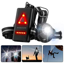 Carica l'immagine nel visualizzatore di Gallery, Running Light Ricaricabile USB, SGODDE Luce Corsa 2 Modi 500 LM Impermeabile...