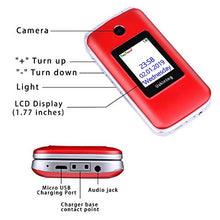 Carica l'immagine nel visualizzatore di Gallery, Ushining 3G Telefono Cellulare per anziani, con Rosso