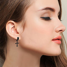 Carica l'immagine nel visualizzatore di Gallery, JewelryWe Orecchini da Uomo Donna con Ciondolo di Croce Multicolori (con Nero - Ilgrandebazar