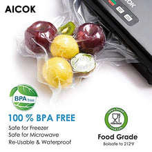 Carica l'immagine nel visualizzatore di Gallery, Aicok Sacchetti per Sottovuoto Alimenti, Rotoli, 2...