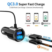 Carica l'immagine nel visualizzatore di Gallery, FM Trasmettitore Bluetooth 5.0 per Auto con Due Porta USB (QC 3.0 e Nero